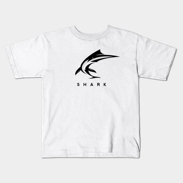 Shark Kids T-Shirt by Whatastory